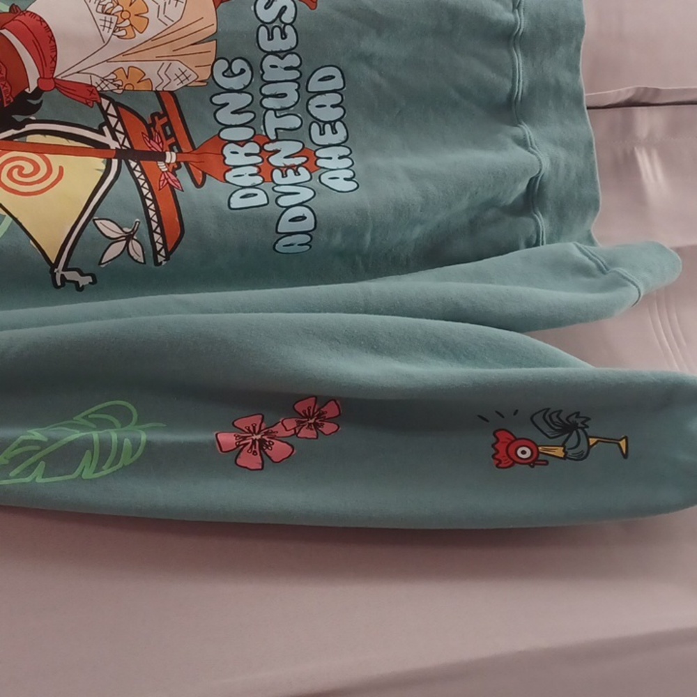 Disney Moana Doodle Portrait Women's Crewneck Sweatshirt, Unisex, Like New, 3XL - Picture 10 of 14